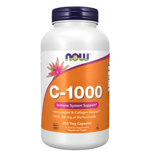 NOW Foods Vitamin C-1000 250 Kapseln – Unterstützung des Immunsystems, antioxidative Wirkung