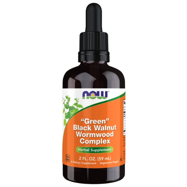 NOW Foods Green Black Walnut Wormwood Complex 59 ml – herbal supplement supporting body cleansing NOW Foods Green Black Walnut Wormwood Complex 59 ml – herbal supplement supporting body cleansing