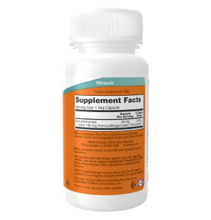NOW Foods Eisen Zusammensetzung – 36 mg Ferrochel-Bisglycinat-Eisen, eine sanfte und leicht resorbierbare Form NOW Foods Eisen Zusammensetzung – 36 mg Ferrochel-Bisglycinat-Eisen, eine sanfte und leicht resorbierbare Form