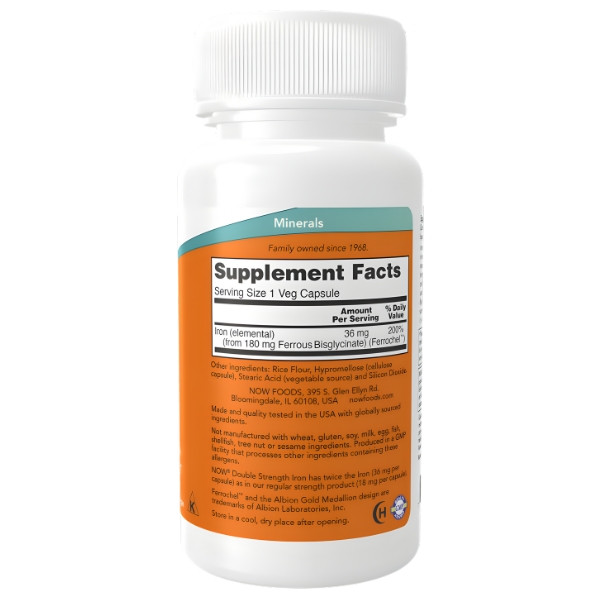 NOW Foods Eisen Zusammensetzung – 36 mg Ferrochel-Bisglycinat-Eisen, eine sanfte und leicht resorbierbare Form NOW Foods Eisen Zusammensetzung – 36 mg Ferrochel-Bisglycinat-Eisen, eine sanfte und leicht resorbierbare Form