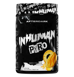 AfterDark INHUMAN PYRO Mango Pineapple 315 g – an energising pre-workout supplement with mango and pineapple flavour