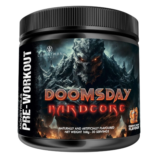 Leviathan Labz Doomsday Hardcore 168 g – an extremely powerful pre-workout supplement that increases energy and strength