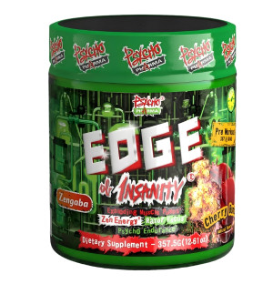 Psycho Pharma Edge of Insanity Cherry Bomb – Pre-Workout-Supplement mit Kirschgeschmack, das Energie, Muskelpump