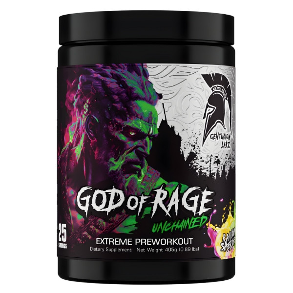 Centurion Labz God of Rage Unchained Rainbow Sherbet – mocna przedtreningówka dla maksymalnej energii