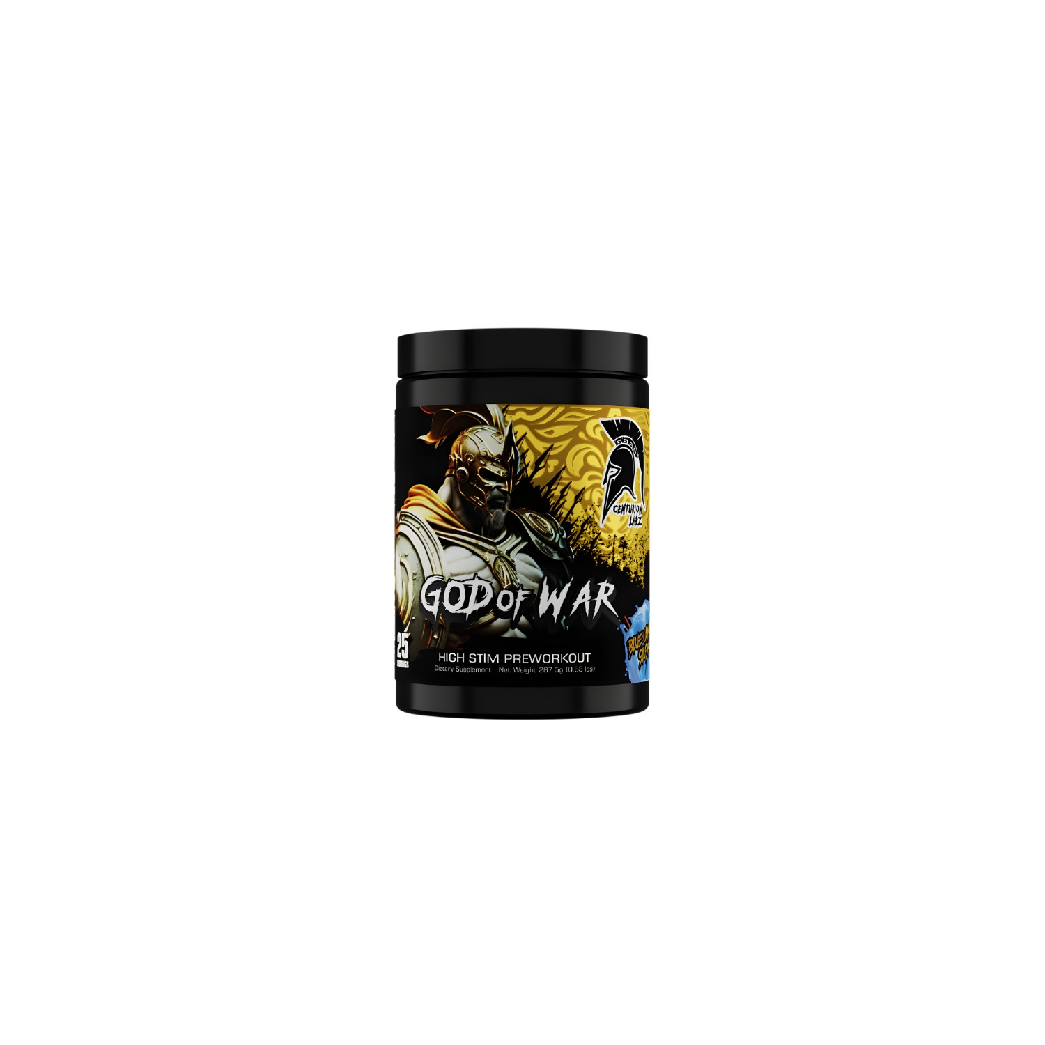 Centurion Labz God of War Blue Candy Slush – a powerful pre-workout supplement with caffeine, DMAE and beta-alanine