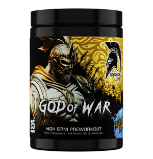 Centurion Labz God of War Blue Candy Slush – a powerful pre-workout supplement with caffeine, DMAE and beta-alanine