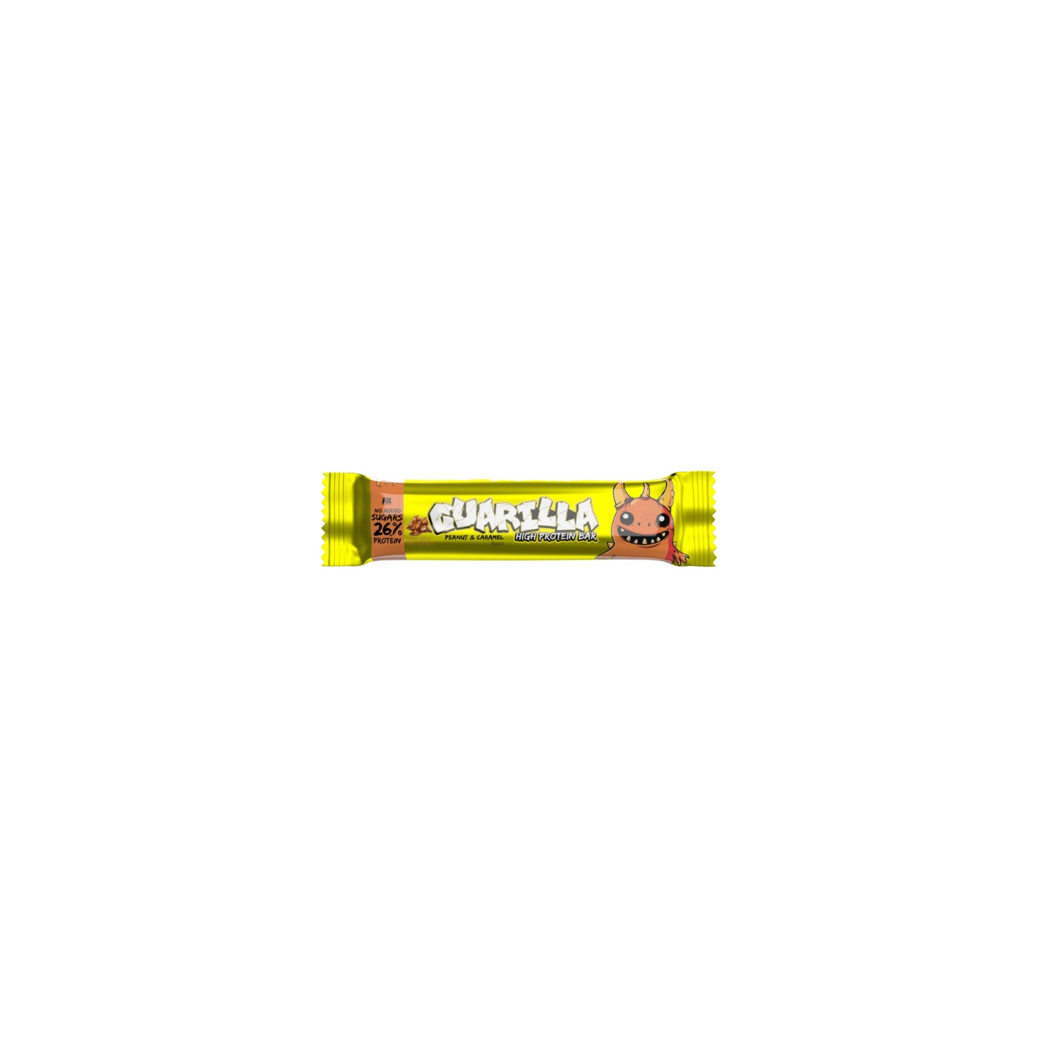 FA Guarilla High Protein Bar 49 g – Proteinriegel mit Nuss- und Karamellgeschmack, ohne Zuckerzusatz, enthält 26 % Protein