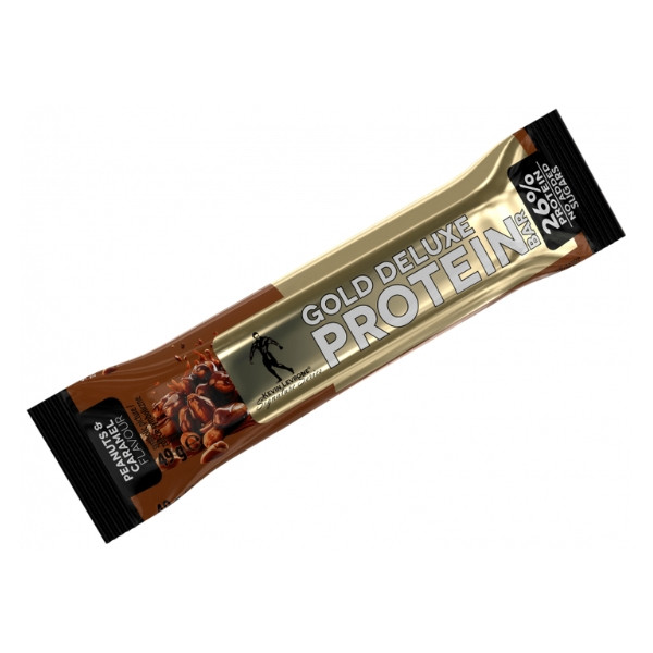 Kevin Levrone Gold DeLuxe Protein Bar 49 g – Proteinriegel mit Nuss- und Karamellgeschmack, enthält 26 % Protein