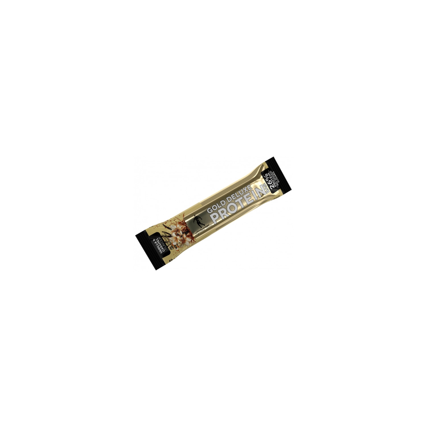 Kevin Levrone Gold DeLuxe Protein Bar 49 g – baton białkowy o smaku wanilia i karmel, 26% białka, bez dodatku cukru