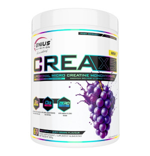 Genius Nutrition Crea X5 Juicy Grape – liposomalna mikro kreatyna, opakowanie 300 g, suplement kreatynowy o smaku winogronowym