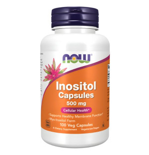 NOW Foods Inositol 500 mg – Nahrungsergänzungsmittel, 100 vegane Kapseln, Unterstützung der Zellgesundheit