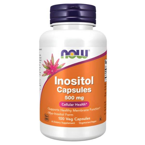 NOW Foods Inositol 500 mg – Nahrungsergänzungsmittel, 100 vegane Kapseln, Unterstützung der Zellgesundheit
