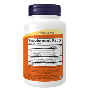 NOW Foods Super Primrose label Supplement Facts composition evening primrose oil GLA nutritional values table