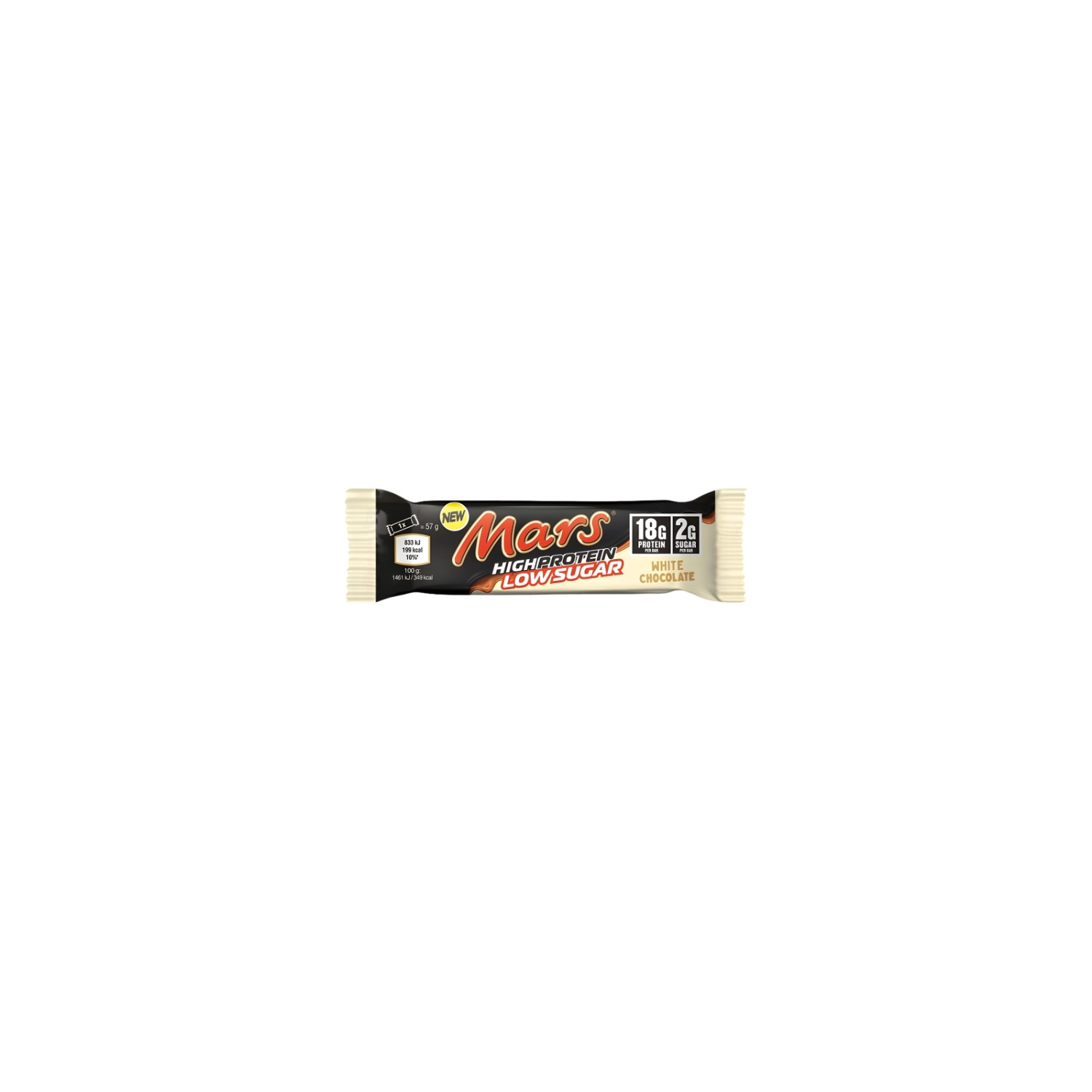Mars Hi-Protein Low Sugar White Chocolate Proteinriegel, 18 g Protein, geringer Zuckergehalt