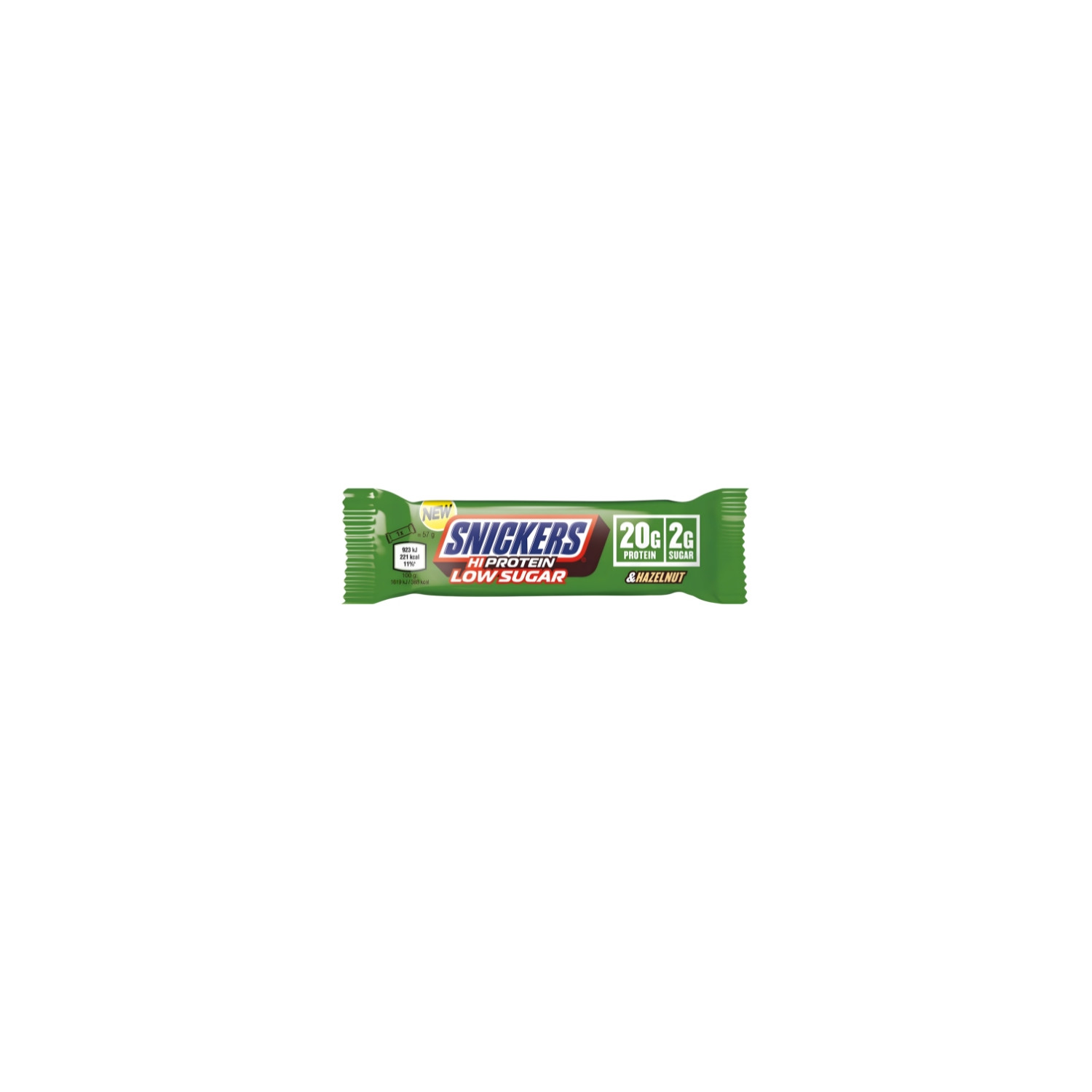 Snickers Hi Protein Low Sugar Hazelnut Proteinriegel 57 g, 20 g Protein, geringer Zuckergehalt