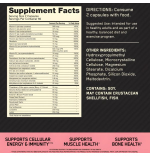Opti-Women supplement composition, nutritional value table, vitamins and minerals, ingredients, recommendations, multivitamin