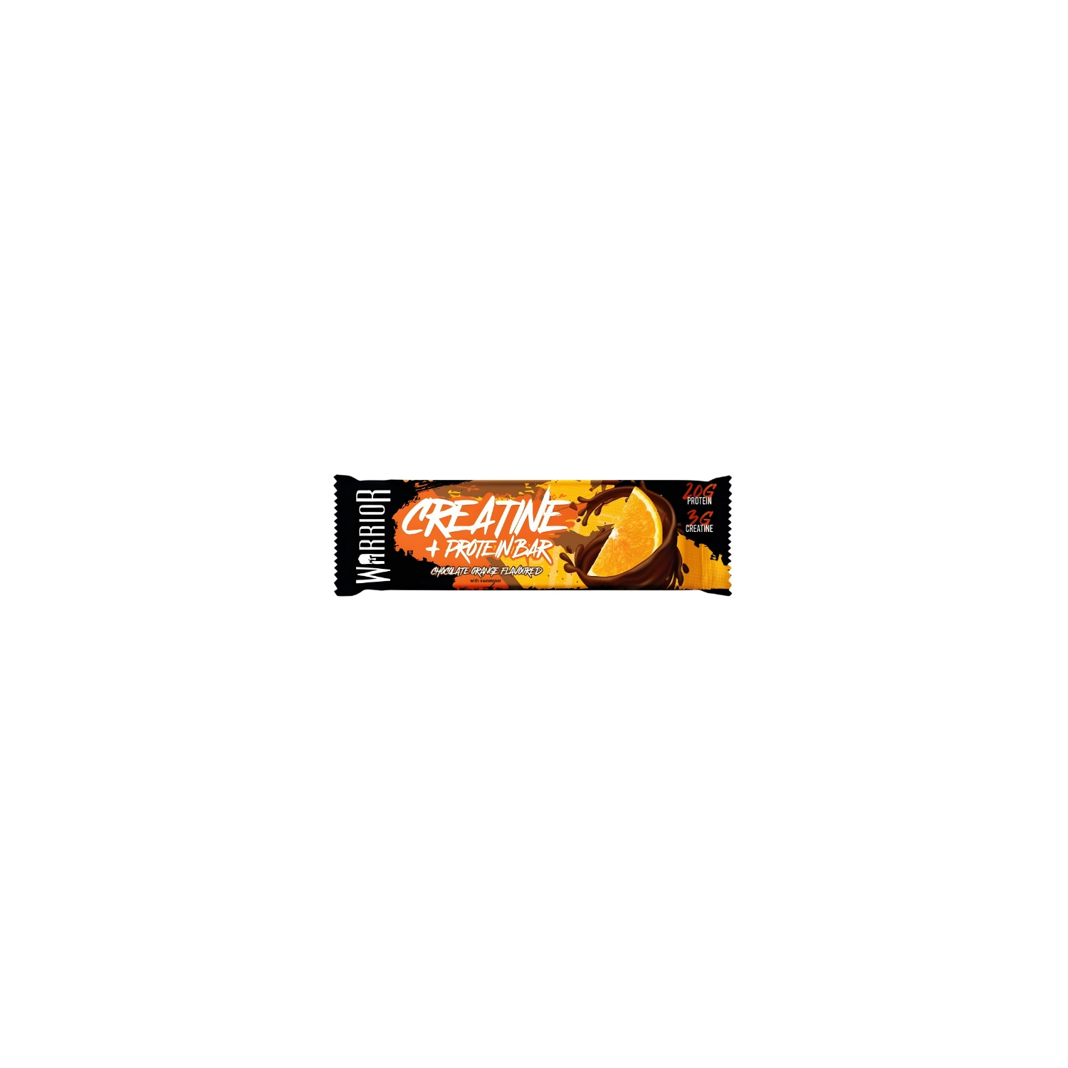 Warrior Creatine Protein Bar chocolate–orange, 20 g protein, 3 g creatine, energy-boosting protein bar