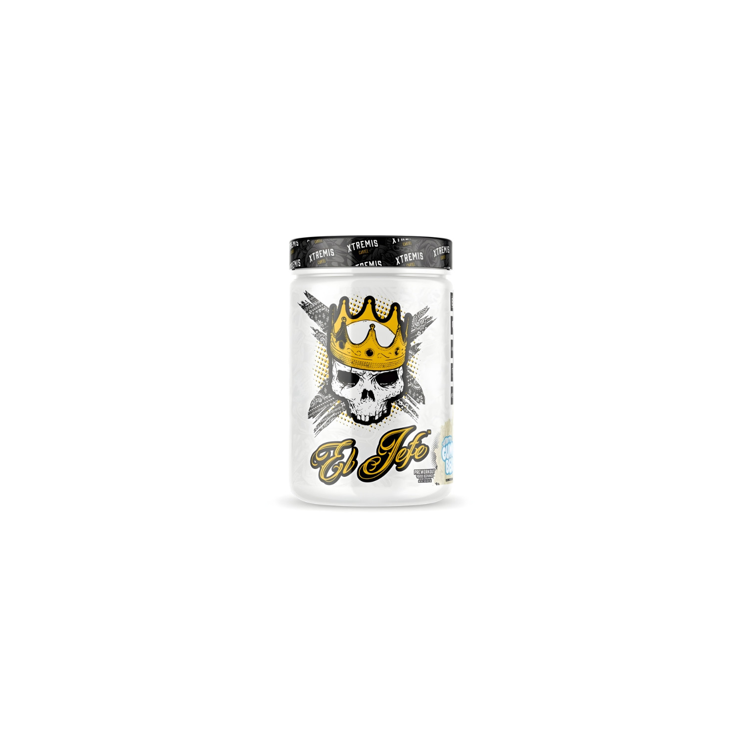 Xtremis Cartel El Jefe Pre-Workout 472 g White Gummy, starkes Pre-Workout-Produkt, intensiver Energie-Booster