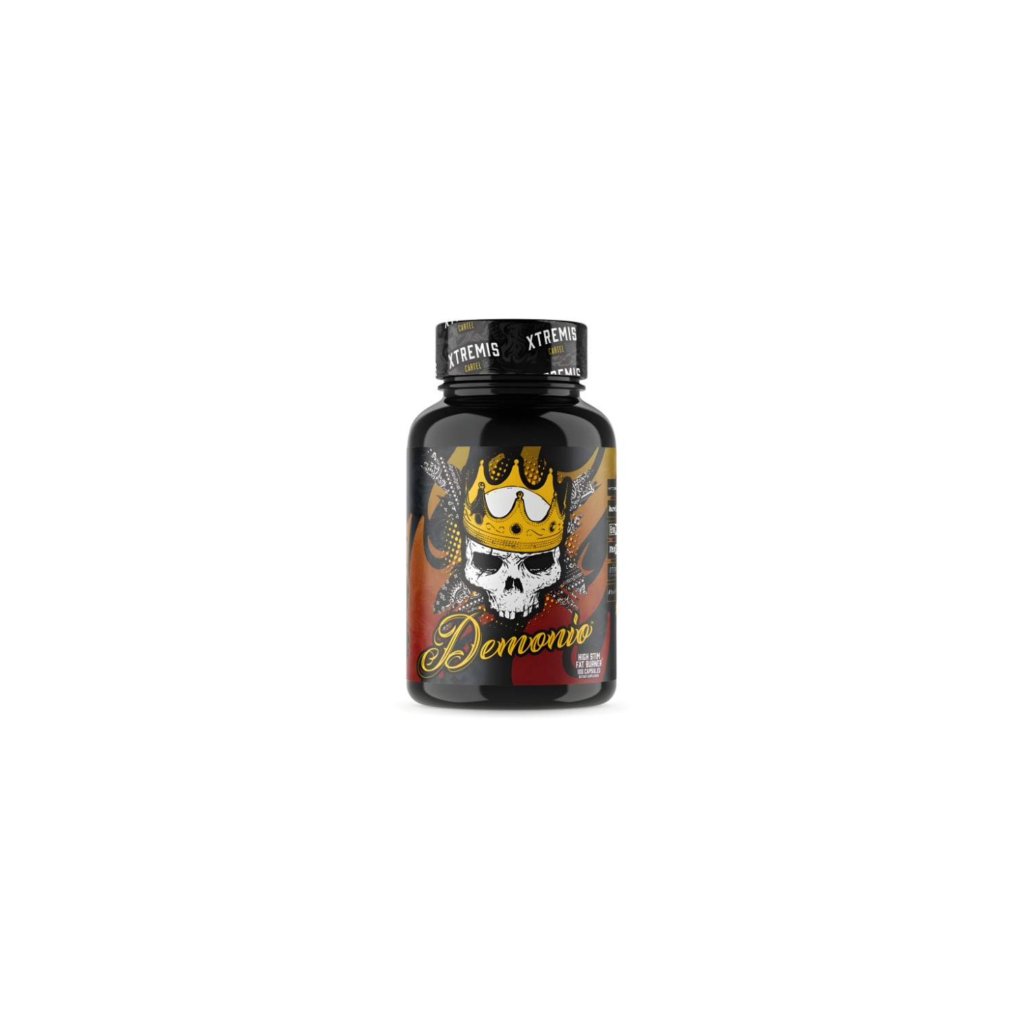 Xtremis Cartel Demonio supplement facts, capsule composition, fat burner matrix, stimulants, plant extracts