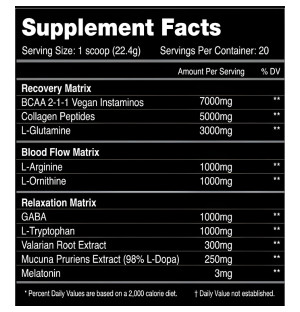 Kilo Labs Zombie Sleep Aid – Recovery Matrix, Blood Flow Matrix, Relaxation Matrix, amino acids, GABA, L-Tryptophan, melatonin