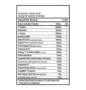 Vices and Vibes Smack Pre-Workout V2, stymulanty, pompa, fokus, suplement przedtreningowy 20 porcji