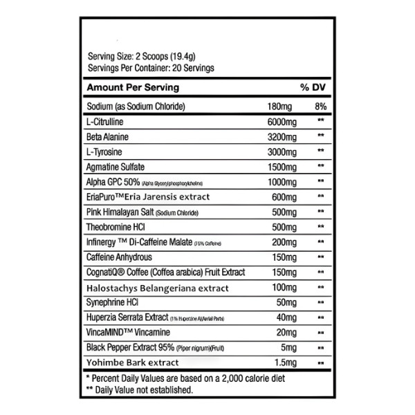 Vices and Vibes Smack Pre-Workout V2, stymulanty, pompa, fokus, suplement przedtreningowy 20 porcji