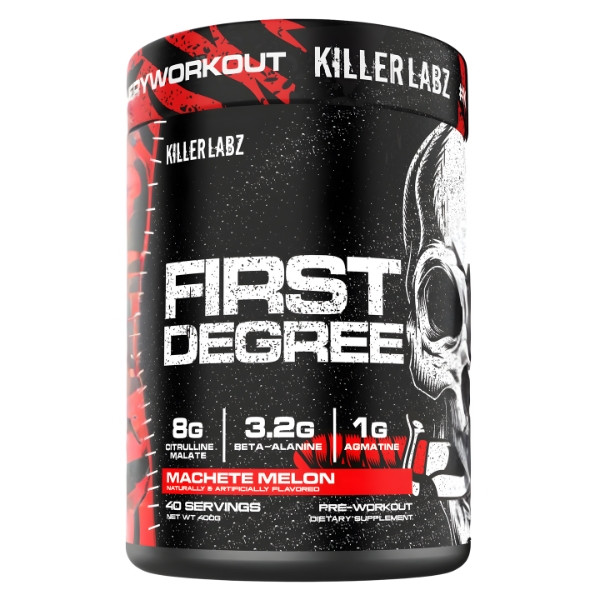 Killer Labz First Degree Pre-Workout Machete Melon – starkes Trainingssupplement, maximale Stimulation