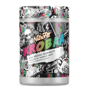 NutriFitt Krobaa Mind Bending Pre-Workout, Rainbow Candy, high-potency pre-workout supplement