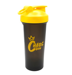 Shaker Chaos Crew 700 ml czarno-żółty, akcesoria treningowe, shaker do odżywek, siłownia, mieszanie suplementów