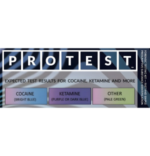 Pozwala szybko odróżnić popularne substancje od niebezpiecznych domieszek lub zamienników, reakcja barwna odczynnika jest