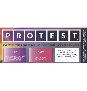 PRO Test do LSD z odczynnikiem Ehrlich, który pozwala, jakościowo sprawdzić, czy próbka może zawierać LSD