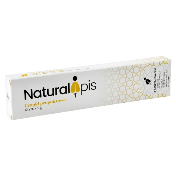 NaturalApis Propolis-Zäpfchen mit Rosskastanie – Packung mit 12 Stück