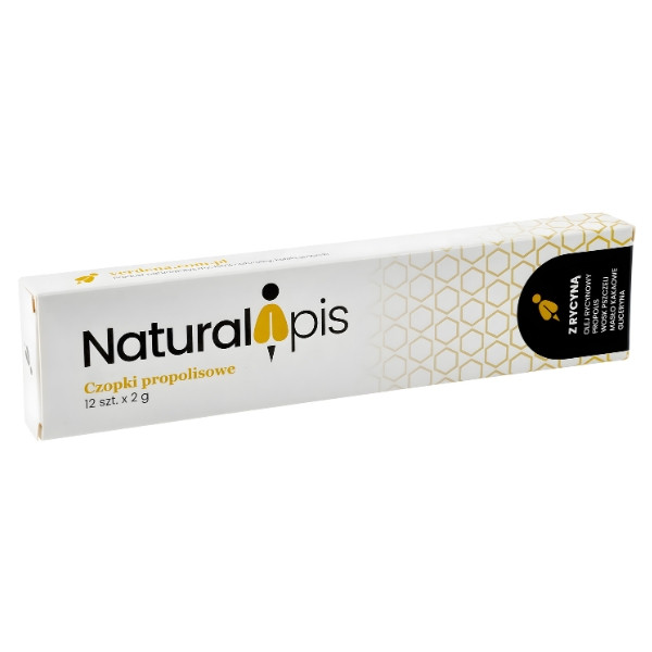 naturalapis Propolis-Zäpfchen mit Ricin, Packung mit 12 Stück Propolis-Zäpfchen, natürliche Unterstützung