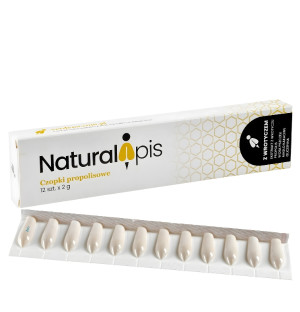 NaturalApis propolis suppositories with tansy – blister pack of 12, natural suppositories with propolis and tansy