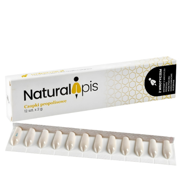 NaturalApis Propolis-Zäpfchen mit Rainfarn – Blisterpackung mit 12 Stück, natürliche Zäpfchen mit Propolis und Rainfarn