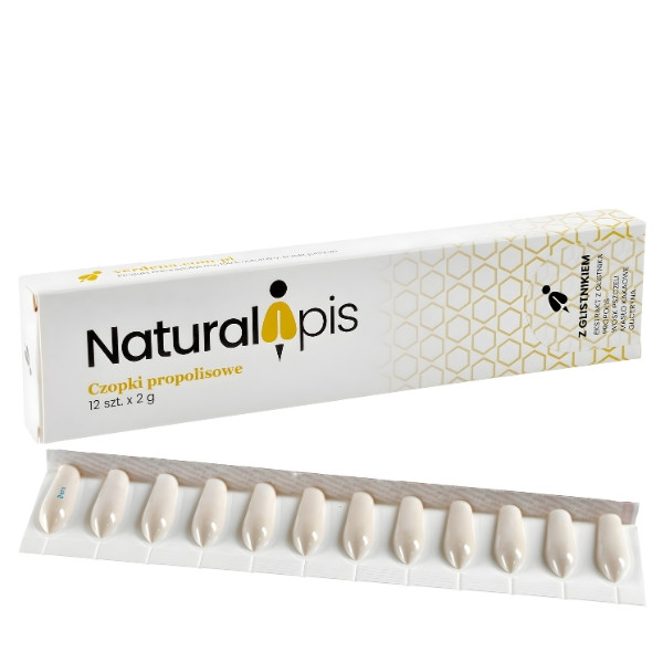 NaturalApis propolis suppositories with celandine – blister packs of 12, product with propolis and celandine, natural care