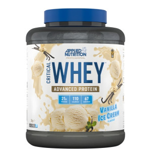 Applied Nutrition Critical Whey Vanilla Ice Cream 2000 g – Molkenprotein, 21 g Protein pro Portion, Vanilleeisgeschmack