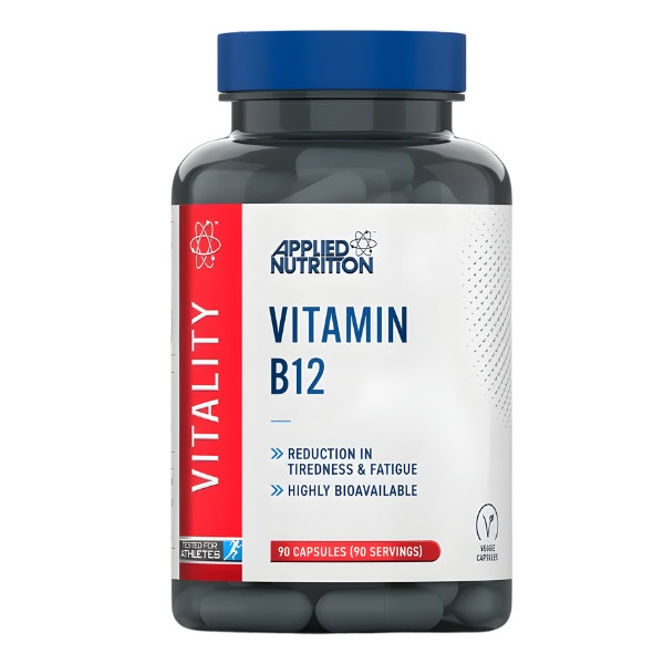 Applied Nutrition Vitamin B12 90 capsules – vitamin B12, reduction of tiredness and fatigue, high bioavailability