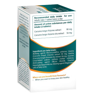 Himalaya Turmeric Skin Wellness – skład, dawkowanie i ekstrakt z kurkumy Curcuma longa, suplement diety