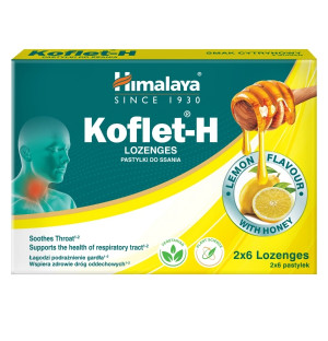 Himalaya Koflet-H Lutschtabletten Zitrone mit Honig – lindern Halsschmerzen, unterstützen die Atemwege