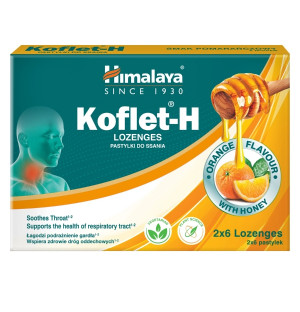 Himalaya Koflet-H Lutschtabletten Orange mit Honig – lindern Halsschmerzen, unterstützen die Atemwege