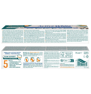 Himalaya Active White Gum Expert composition and action, toothpaste for gums, fresh breath