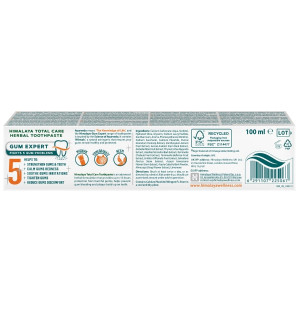 Himalaya Total Care composition and action, herbal toothpaste, gum strengthening 100 ml