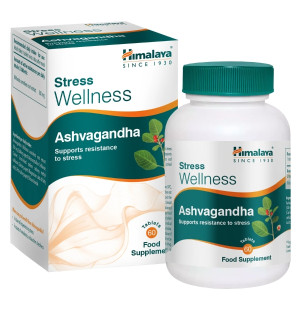 Himalaya Ashwagandha Stress Wellness 60 tabletek, suplement na stres, wsparcie odporności