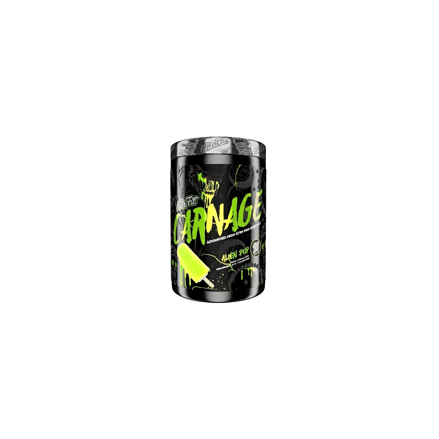 Nutrifitt Carnage Advanced Pre-Workout Alien Pop – intense high-stim pre-workout supplement for energy