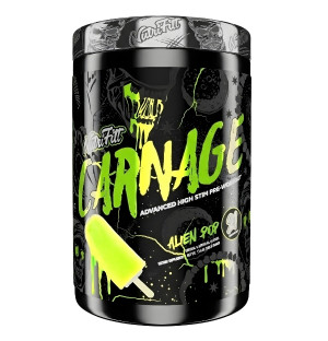 Nutrifitt Carnage Advanced Pre-Workout Alien Pop – intense high-stim pre-workout supplement for energy
