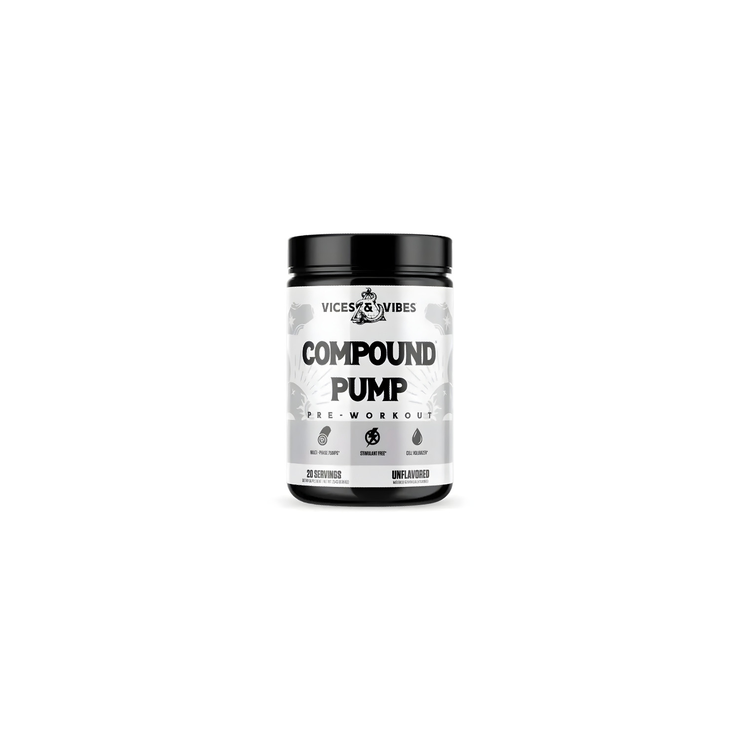 Vices & Vibes Compound Pump stimulant-free pre-workout, muscle pump booster with L-citrulline