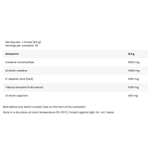 Skład produktu LevroLegendary Test Creatine + DAA + Tribulus 255g