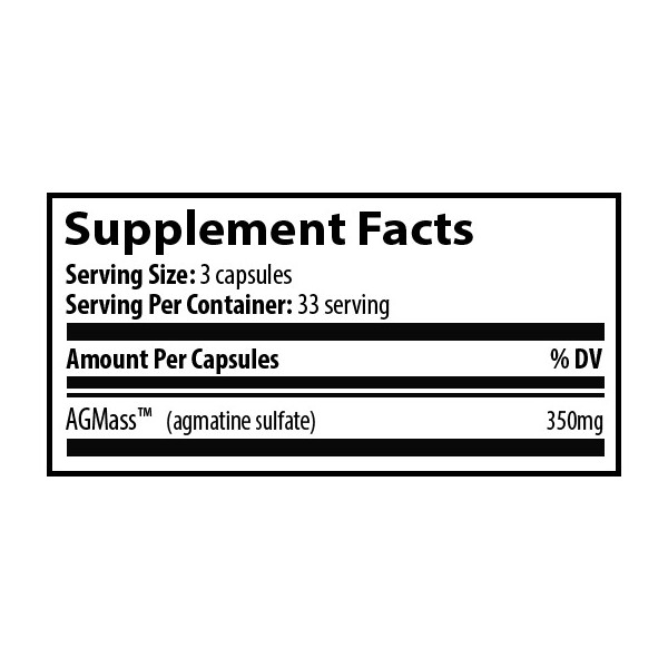 Product composition Submission Science Agma Punch 100 caps.