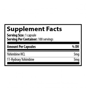 Product composition Submission Science Double Yohimbine 10 mg 100 caps.